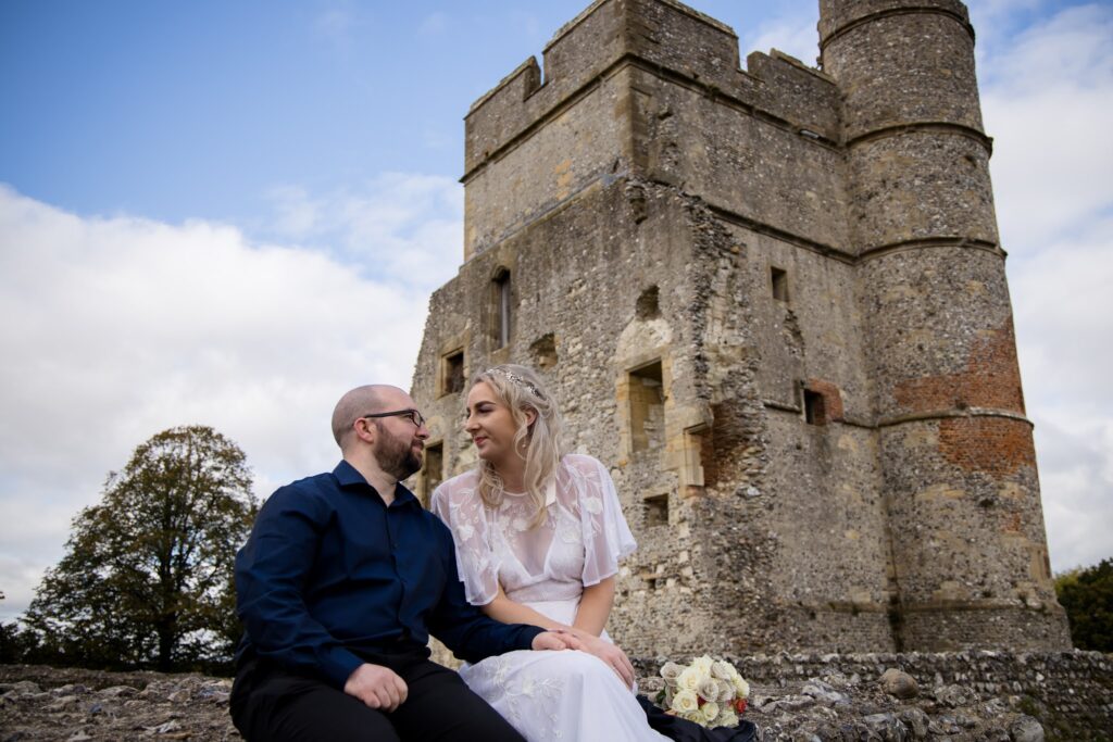 wedding photoshoot at Donnington Castle